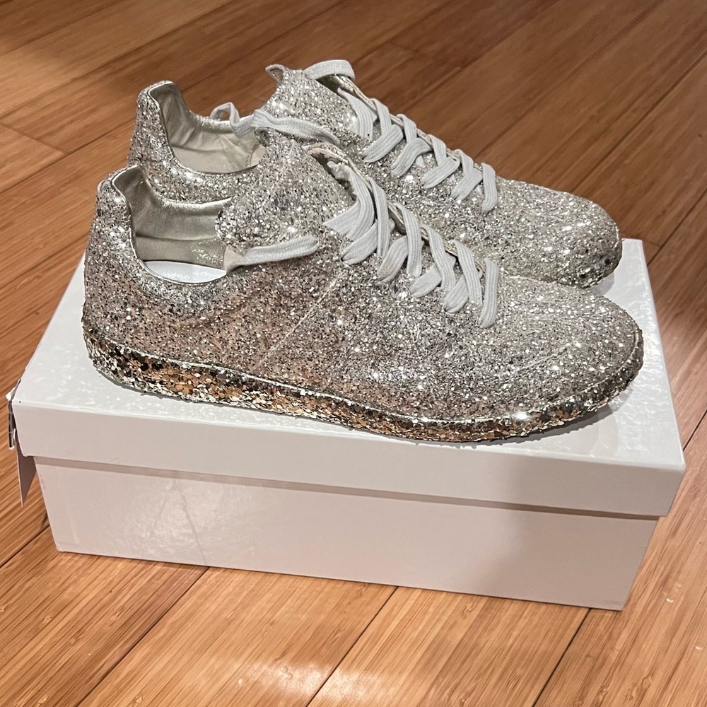Maison Margiela replica glitter sneakers